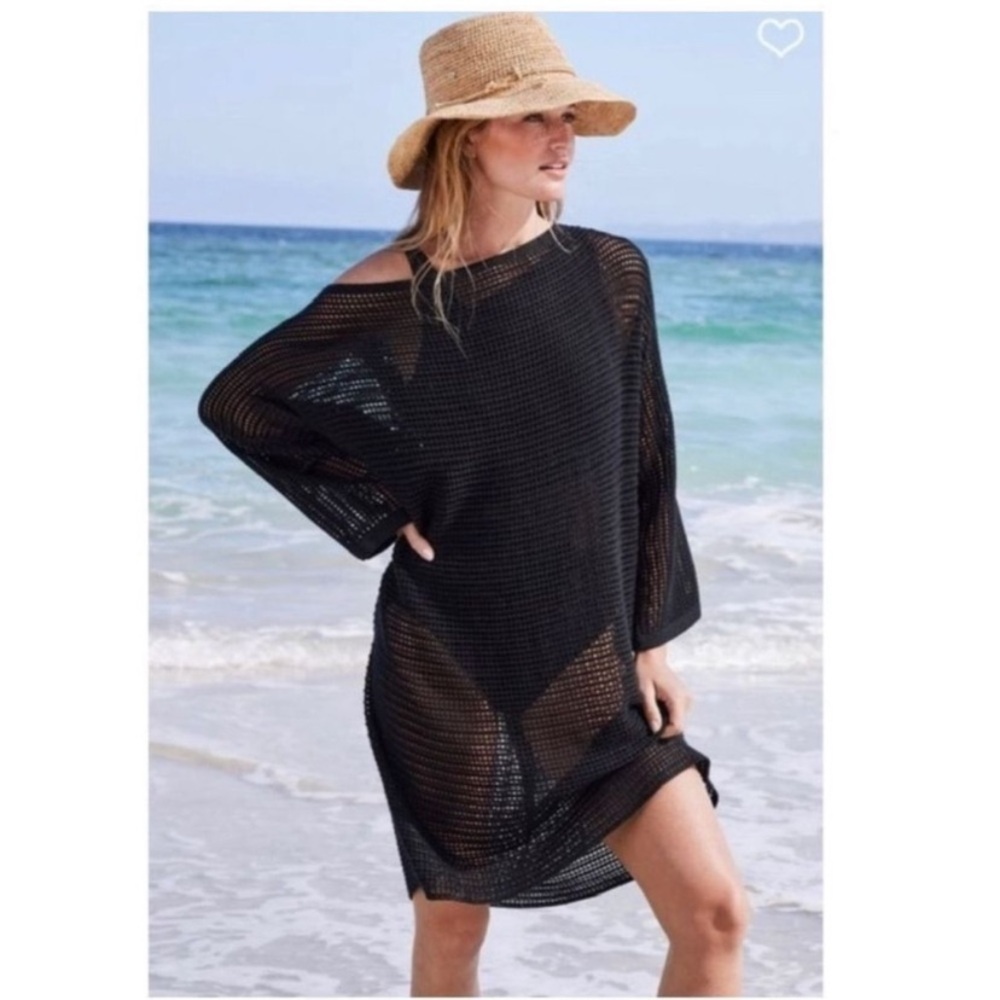 Soft Surroundings Open Knit Beach Cover Up NWT Resort Chic Vacation Luxe Resort